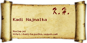 Kadi Hajnalka névjegykártya