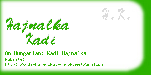 hajnalka kadi business card